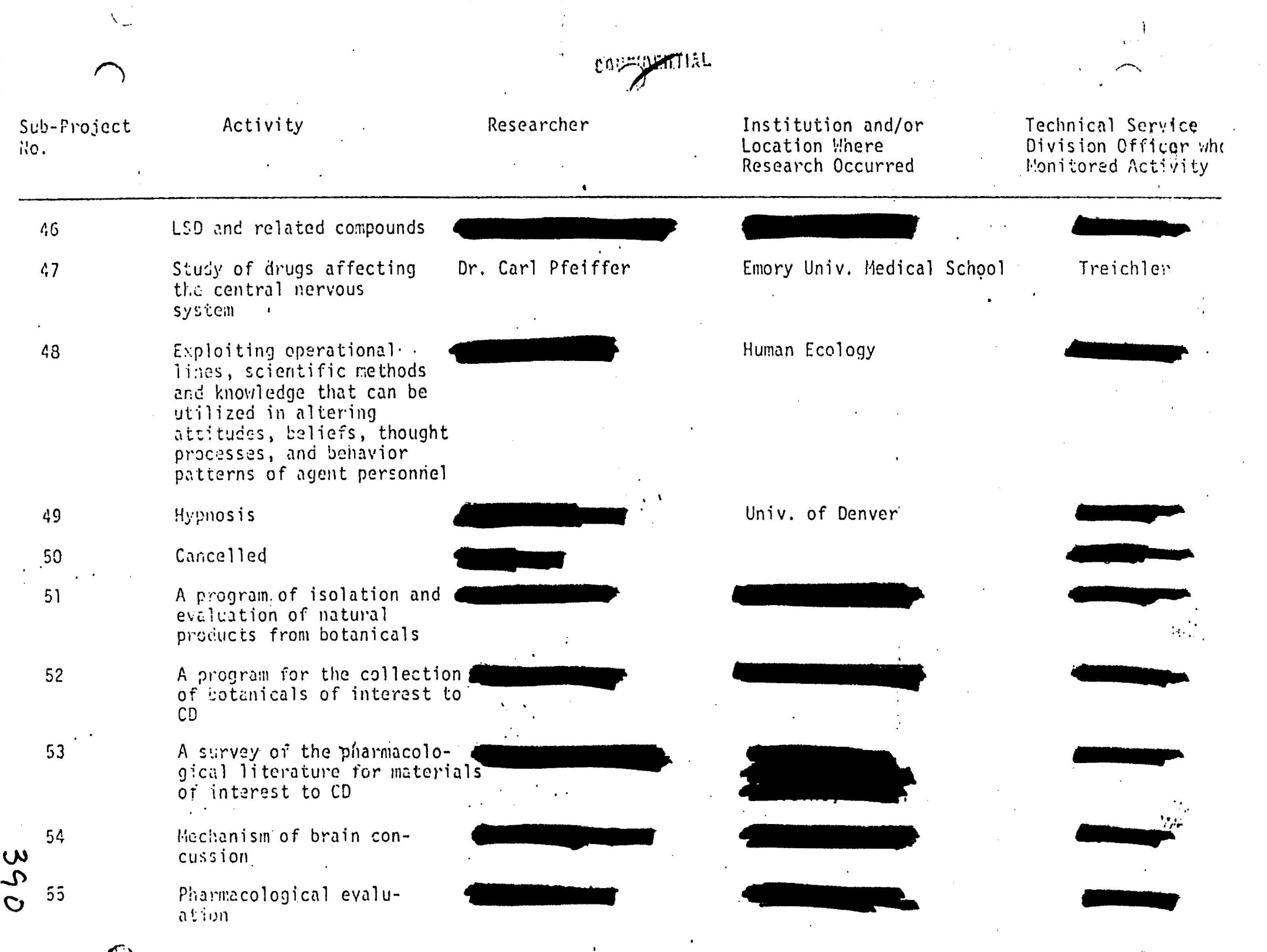 summary for subprojects 46-55
